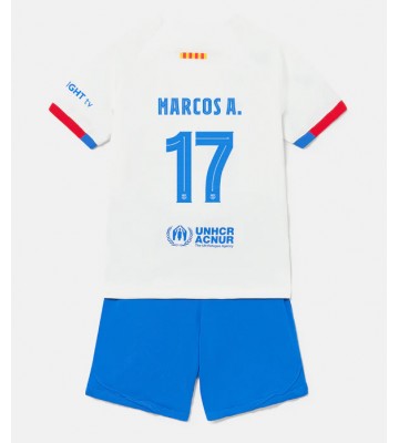 Barcelona Marcos Alonso #17 Udebanesæt Børn 2023-24 Kort ærmer (+ korte bukser)